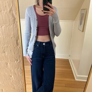 Taskaboni Rex Limited Edition Gray Ribbed Cardigan